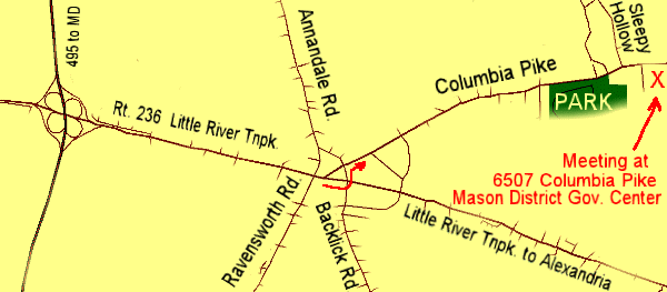 Close-up Map to Mason Government Center